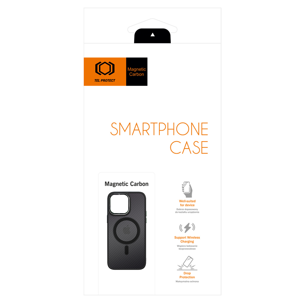 Pokrowiec Tel Protect Magnetic Carbon Case czarny Apple iPhone 15 / 9