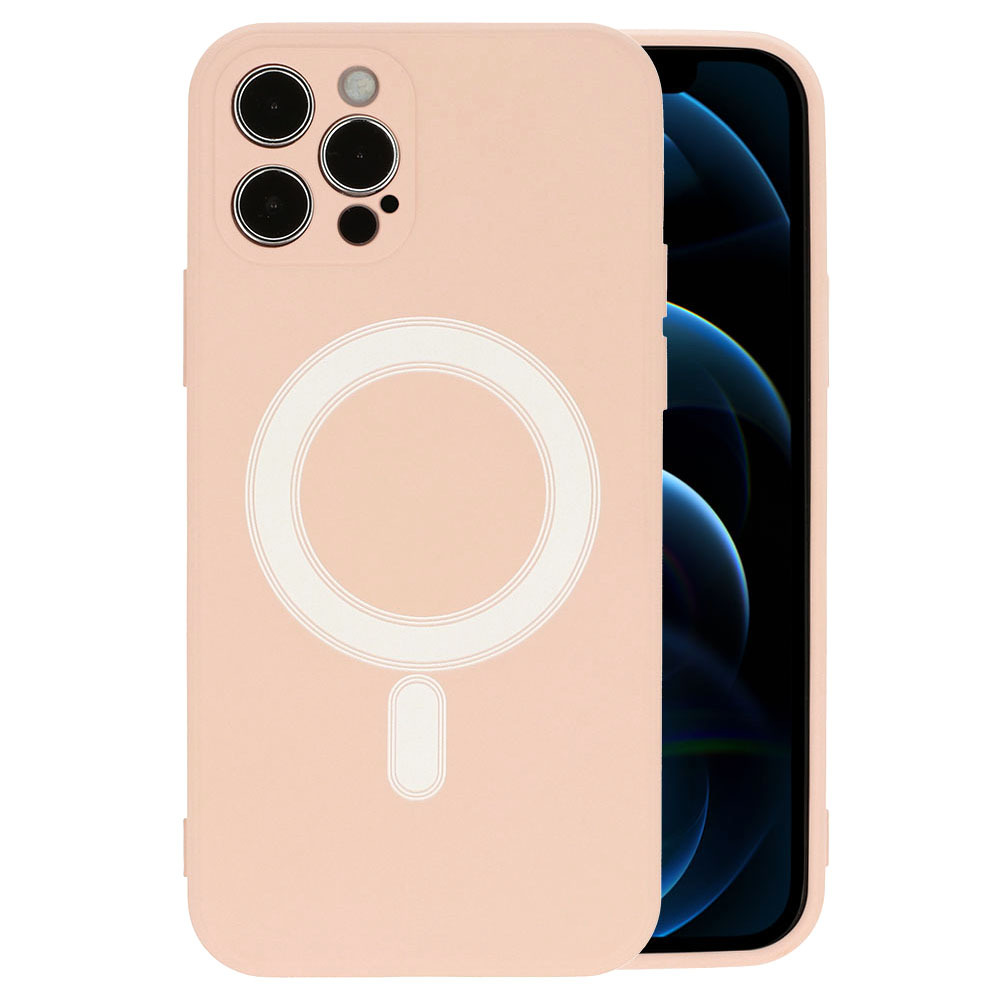 Pokrowiec Tel Protect MagSilicone Case beowy Apple iPhone 12 Pro