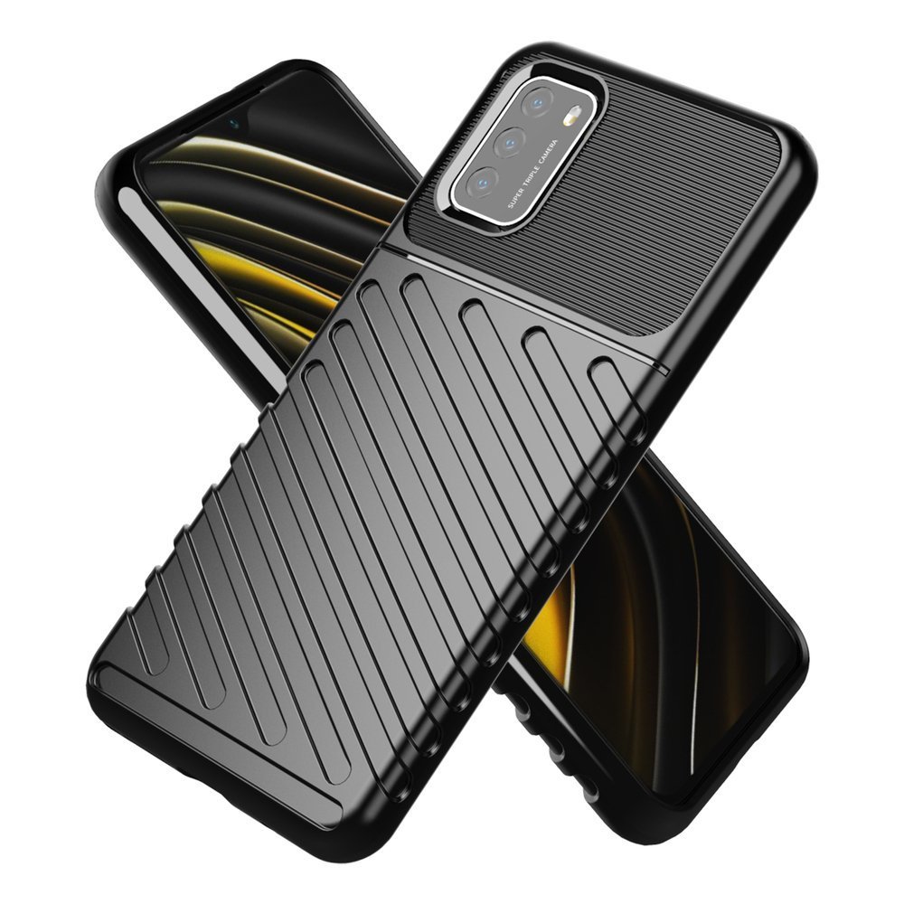 Pokrowiec Thunder Case czarny Xiaomi POCO M3 / 2