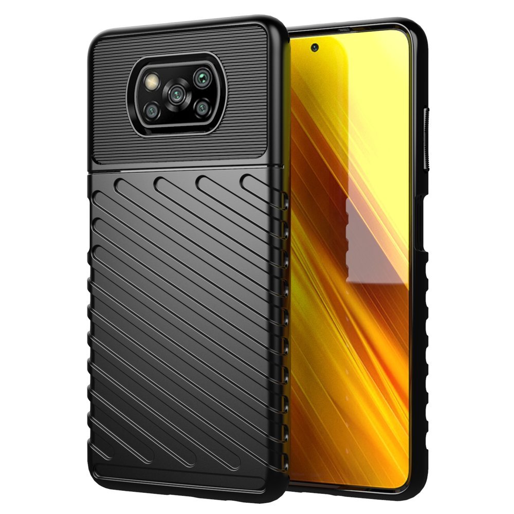 Pokrowiec Thunder Case czarny Xiaomi POCO X3 NFC