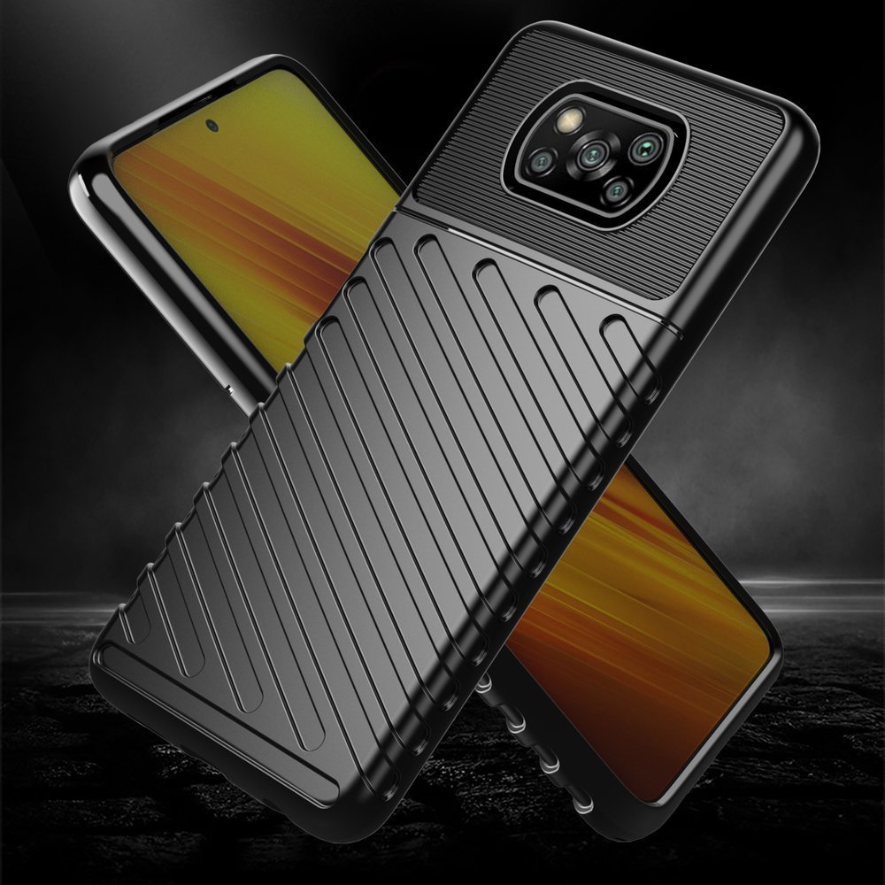 Pokrowiec Thunder Case czarny Xiaomi POCO X3 NFC / 2