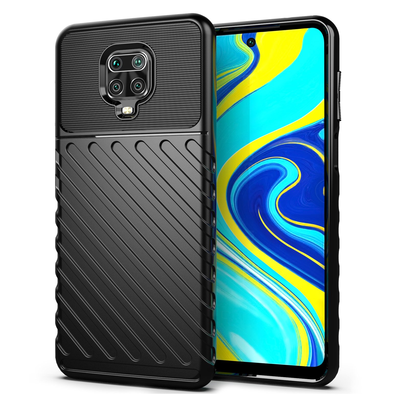 Pokrowiec Thunder Case czarny Xiaomi Redmi Note 9S