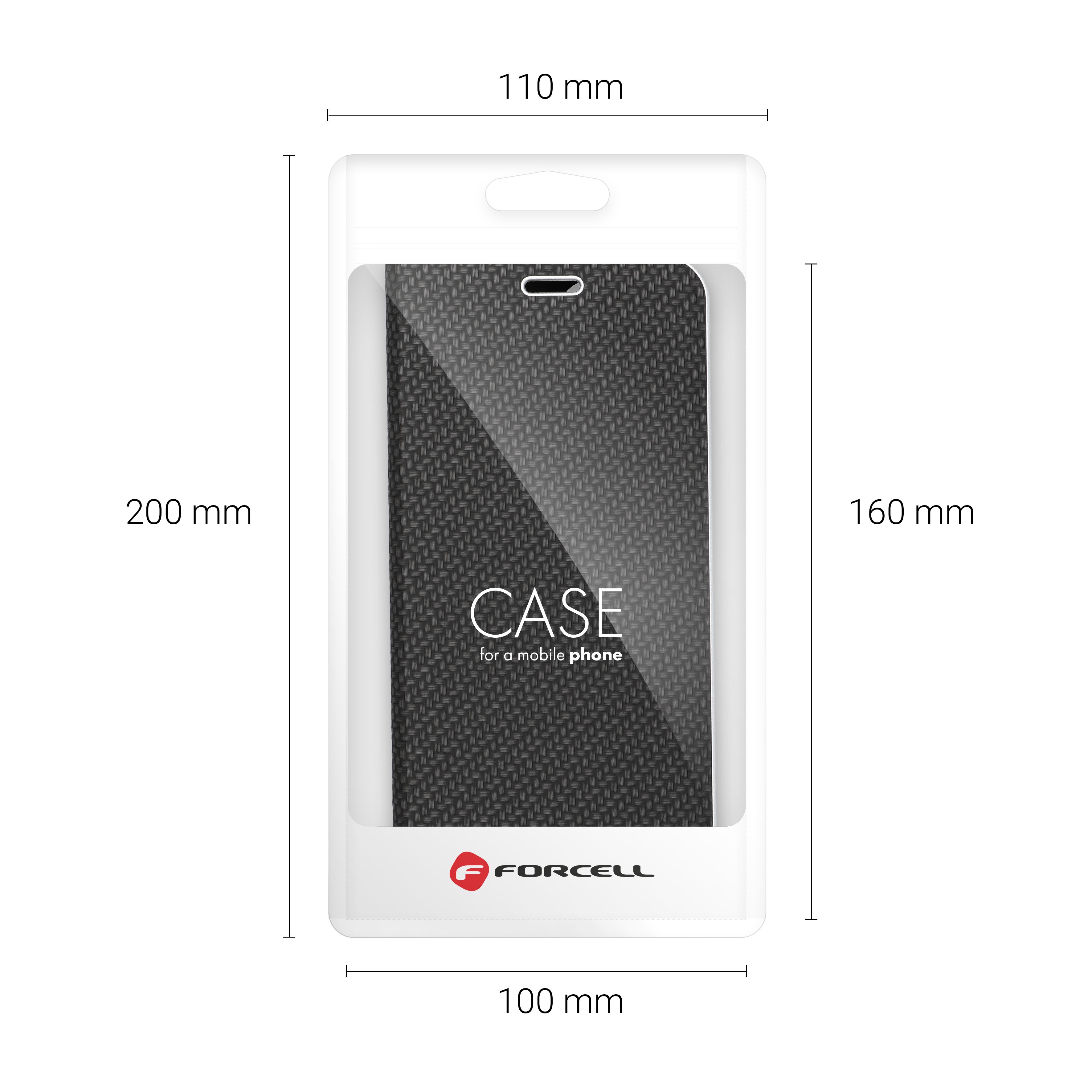 Pokrowiec Vennus Book Carbon czarny Xiaomi Redmi Note 13 Pro 4G / 10