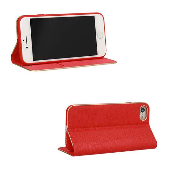 Etui zamykane z klapk i magnesem Vennus Book czerwony Apple iPhone 12 / 3