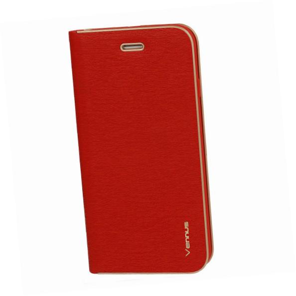 Etui zamykane z klapk i magnesem Vennus Book czerwony Xiaomi Redmi Note 10