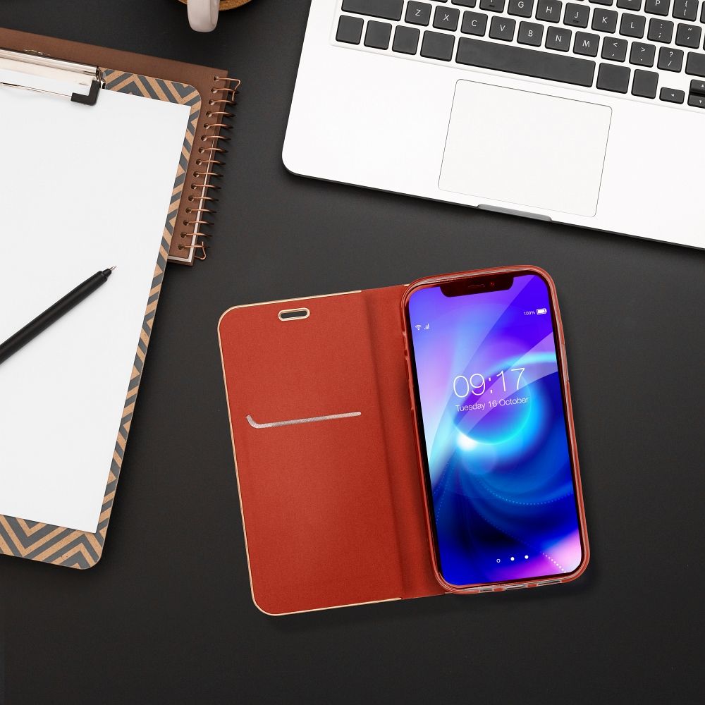 Etui zamykane z klapk i magnesem Vennus Book czerwony Xiaomi Redmi Note 12 4G / 6