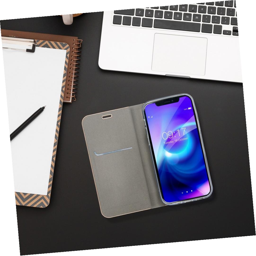 Etui zamykane z klapk i magnesem Vennus Book srebrny Samsung Galaxy A13