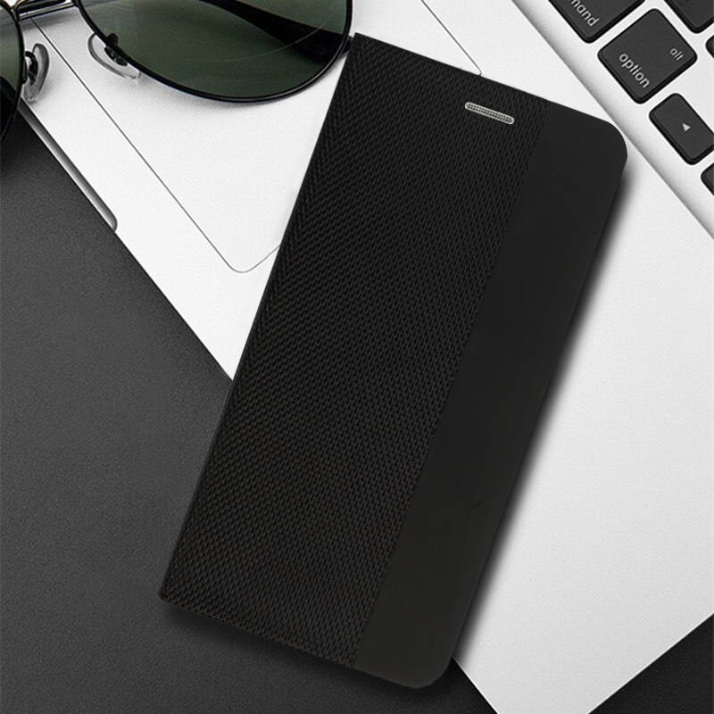Etui zamykane z klapk i magnesem Vennus Sensitive Book czarny Samsung Galaxy A52S 5G / 7