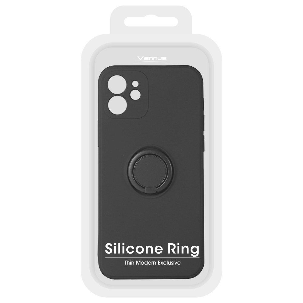 Pokrowiec Vennus Silicone Ring czarny Apple iPhone 14 Plus / 6