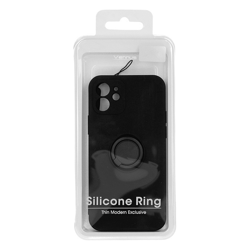 Pokrowiec Vennus Silicone Ring czarny Samsung Galaxy A03 / 11