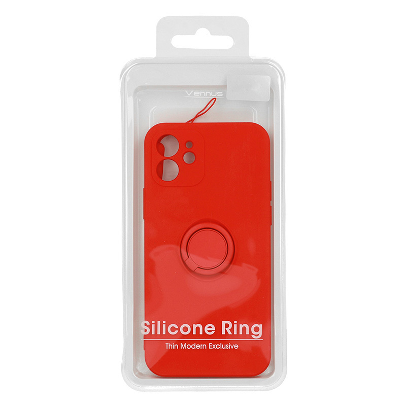 Pokrowiec Vennus Silicone Ring czerwony Apple iPhone 11 Pro / 11