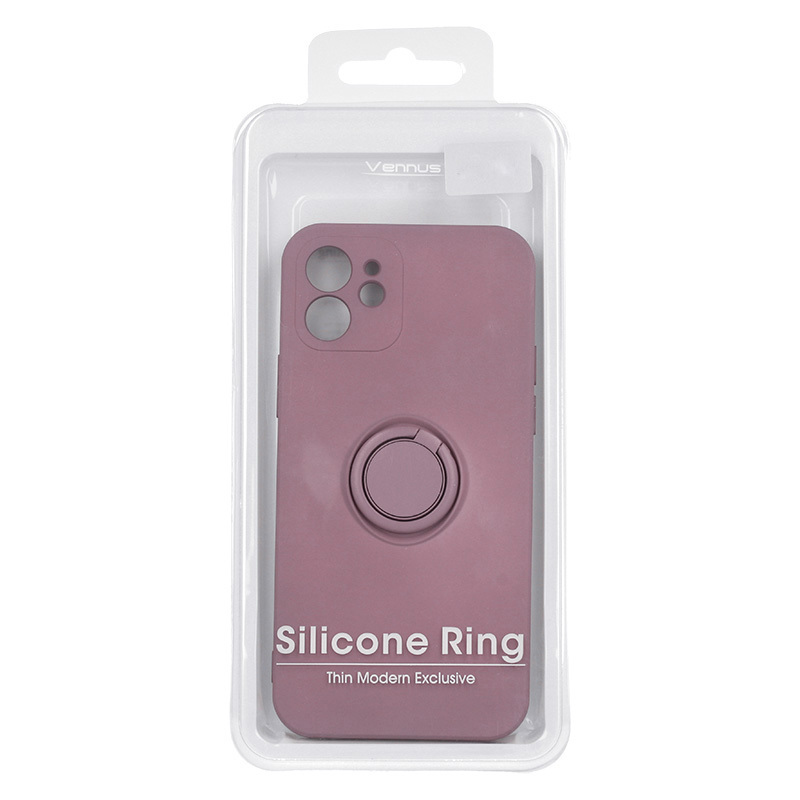 Pokrowiec Vennus Silicone Ring fioletowy Apple iPhone 11 / 11