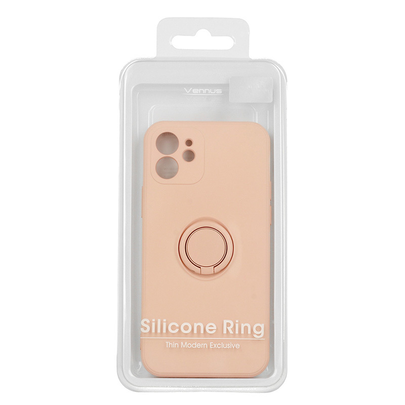 Pokrowiec Vennus Silicone Ring jasnorowy Apple iPhone 11 Pro / 11