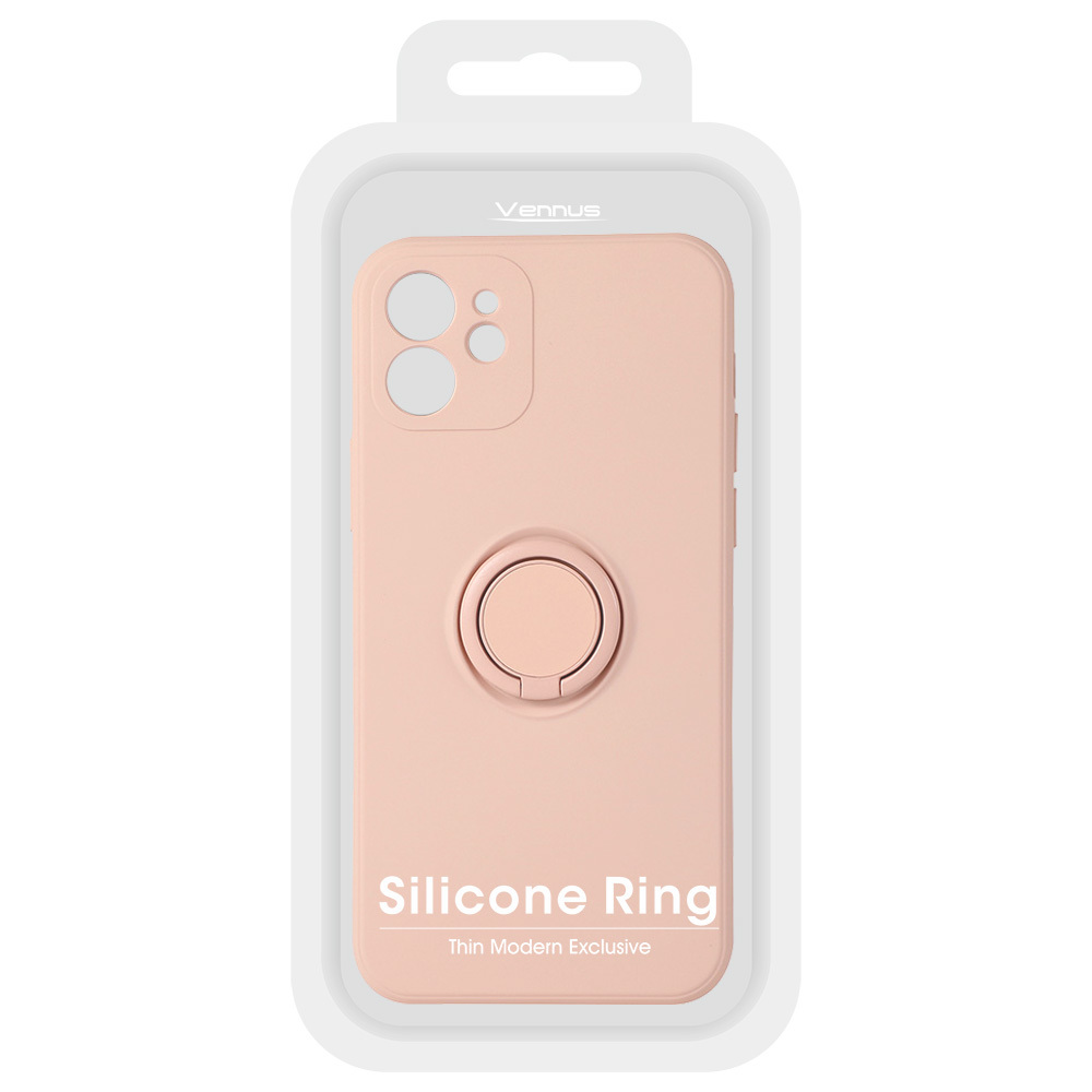 Pokrowiec Vennus Silicone Ring jasnorowy Samsung A52 5G / 11