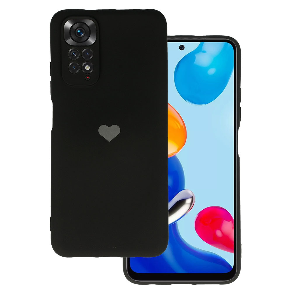 Pokrowiec Vennus Silicone Serce czarny Xiaomi Redmi Note 11 Pro