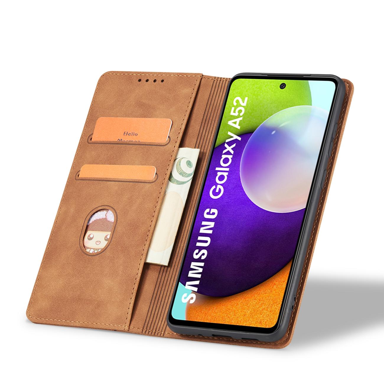 Pokrowiec Wallet Magnet brzowy Samsung A52 5G / 9