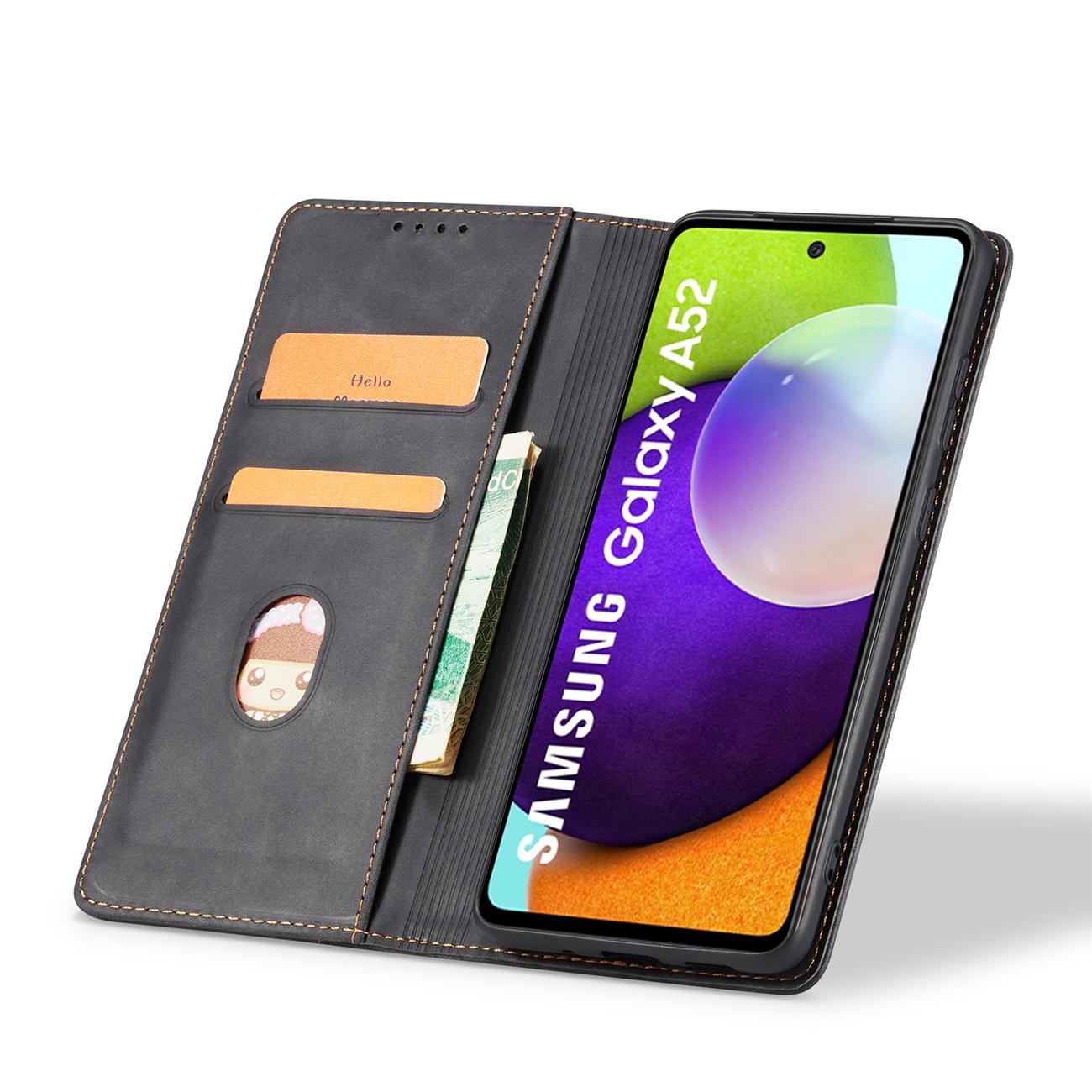 Pokrowiec Wallet Magnet czarny Samsung Galaxy A52S 5G / 4