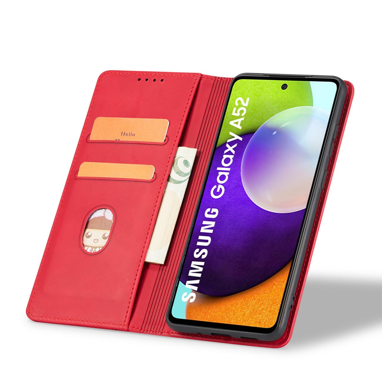 Pokrowiec Wallet Magnet czerwony Samsung A52 5G / 6