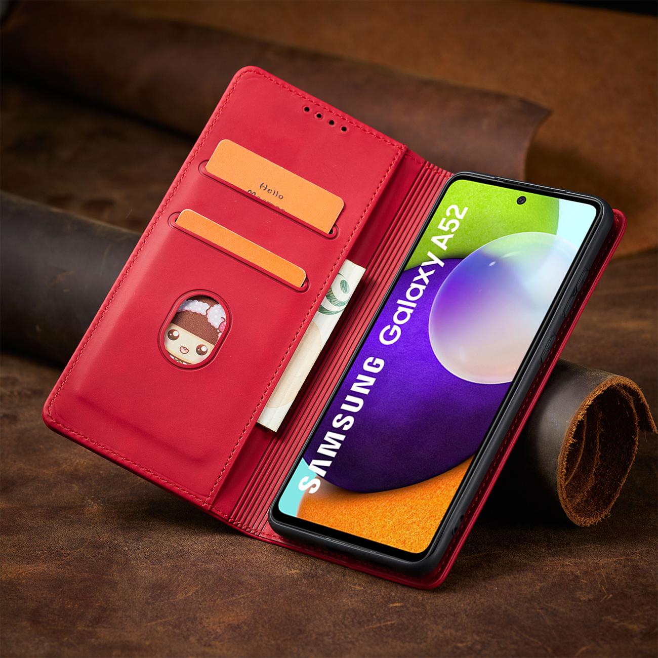 Pokrowiec Wallet Magnet czerwony Samsung A52 / 12