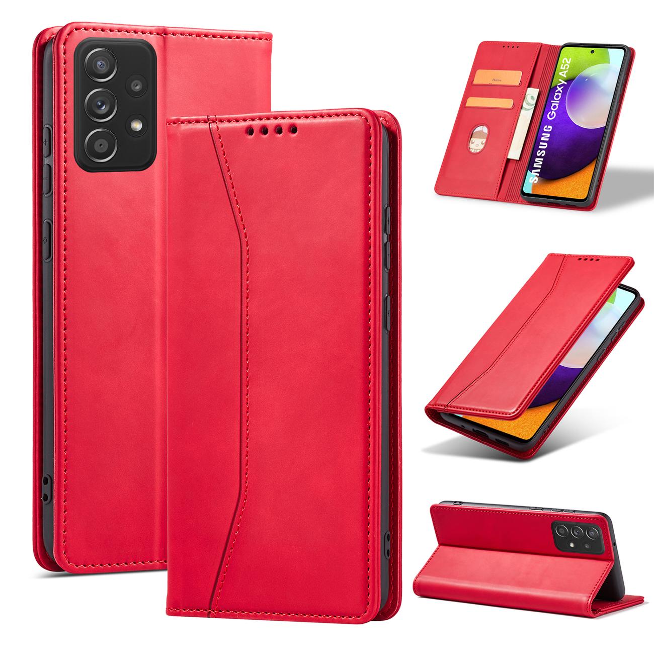 Pokrowiec Wallet Magnet czerwony Samsung A52 / 9
