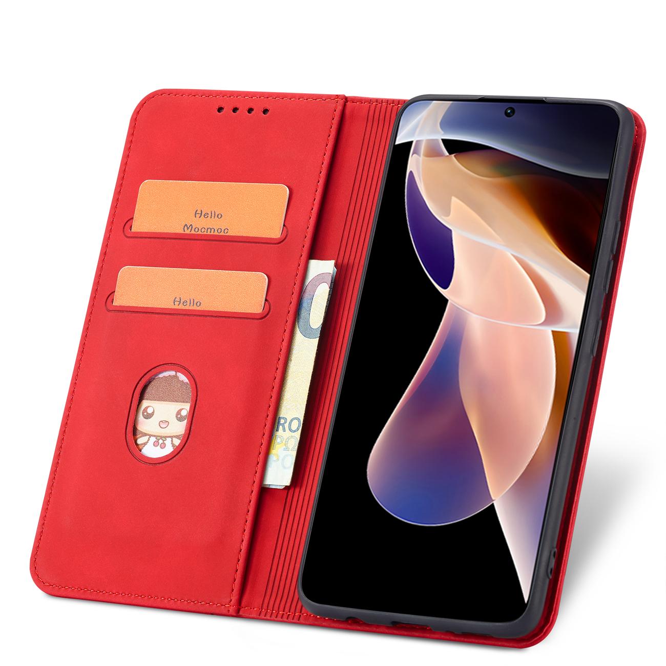 Pokrowiec Wallet Magnet czerwony Xiaomi Redmi Note 11 Pro / 8