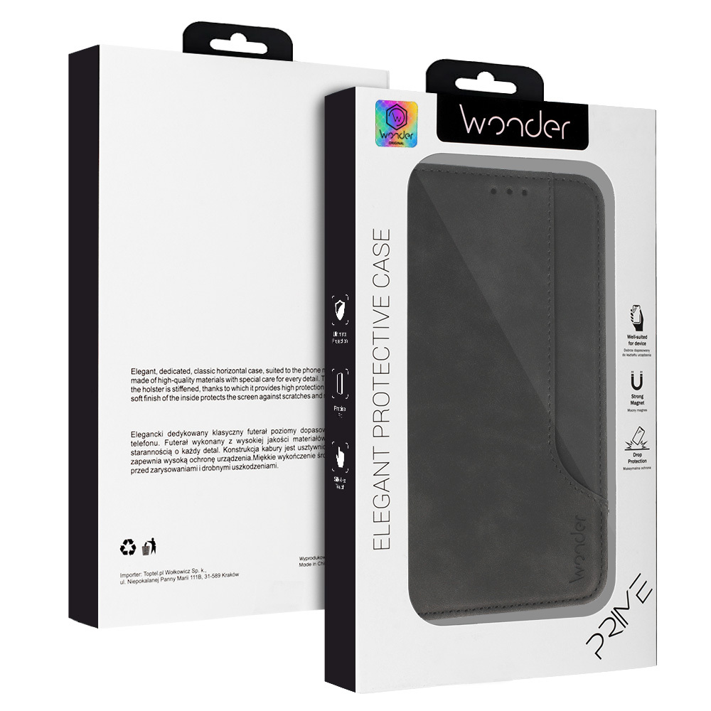 Pokrowiec Wonder Prime czarny Motorola Moto G14 / 8