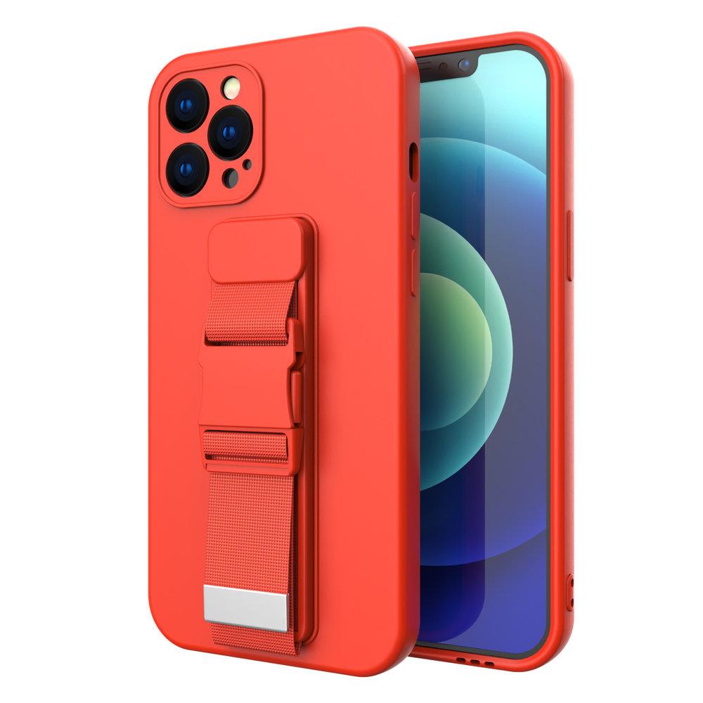 Pokrowiec elowy Rope Case ze smycz czerwony Xiaomi POCO M3 Pro / 2