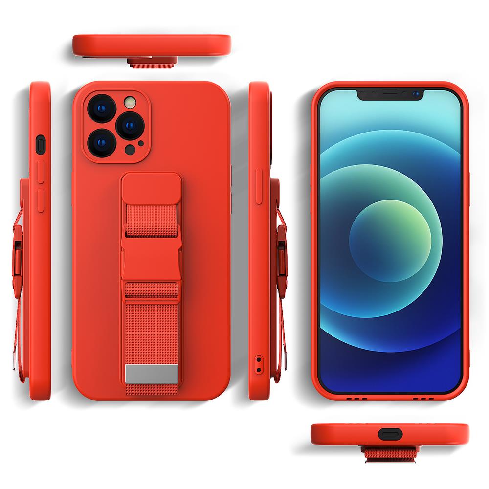 Pokrowiec elowy Rope Case ze smycz czerwony Xiaomi POCO M3 Pro / 3