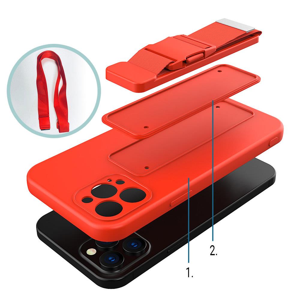 Pokrowiec elowy Rope Case ze smycz czerwony Xiaomi POCO M3 Pro / 7