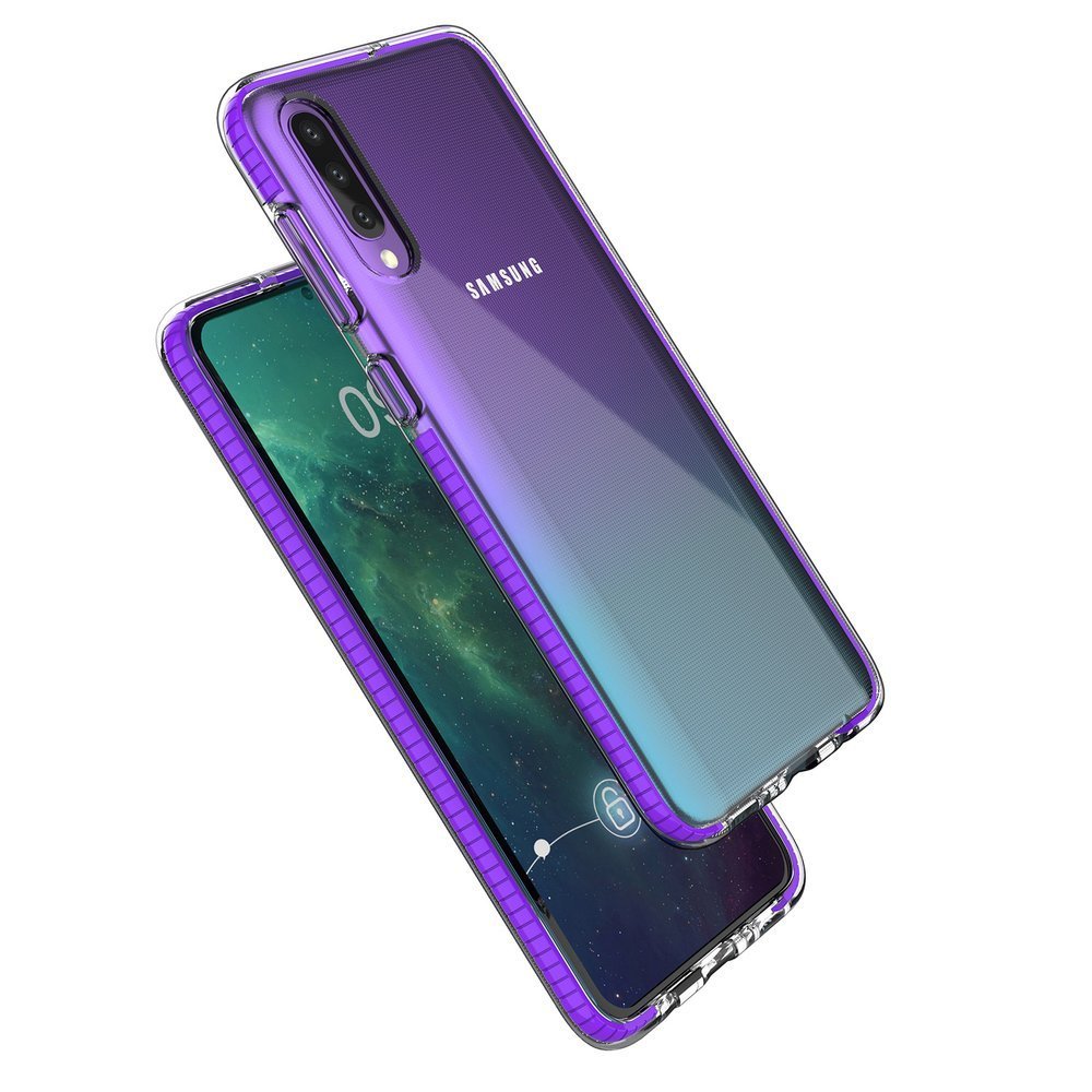 Pokrowiec elowy Spring Case ciemnoniebieski Samsung Galaxy A50 / 2