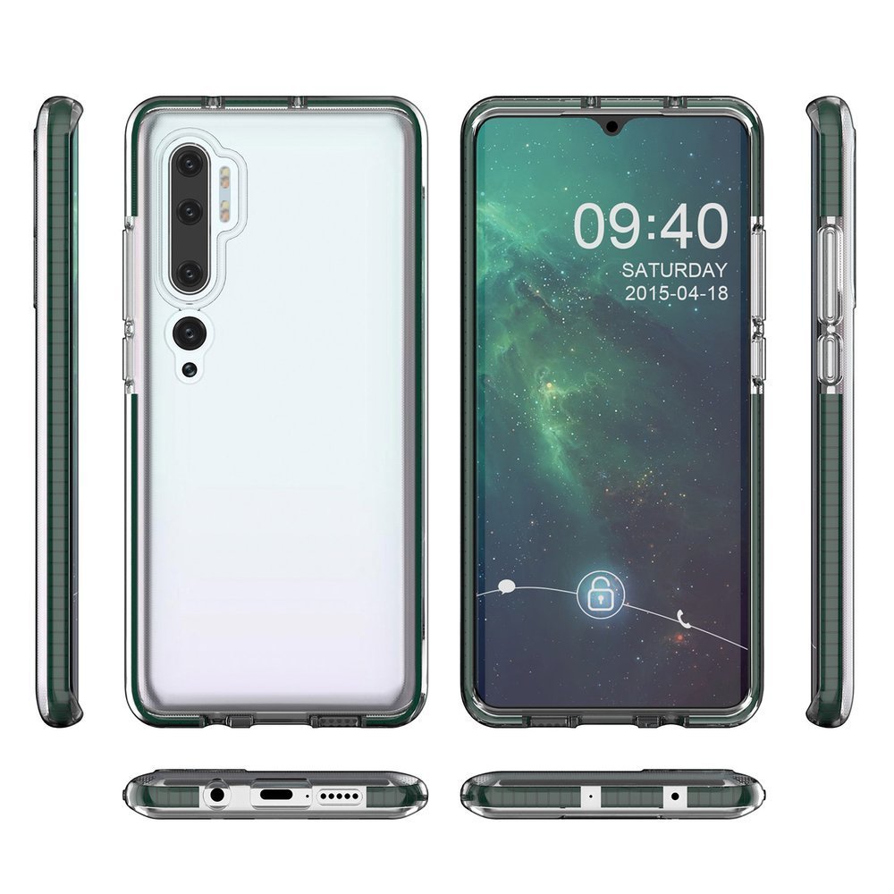 Pokrowiec elowy Spring Case ciemnorowy Xiaomi Mi Note 10 / 4