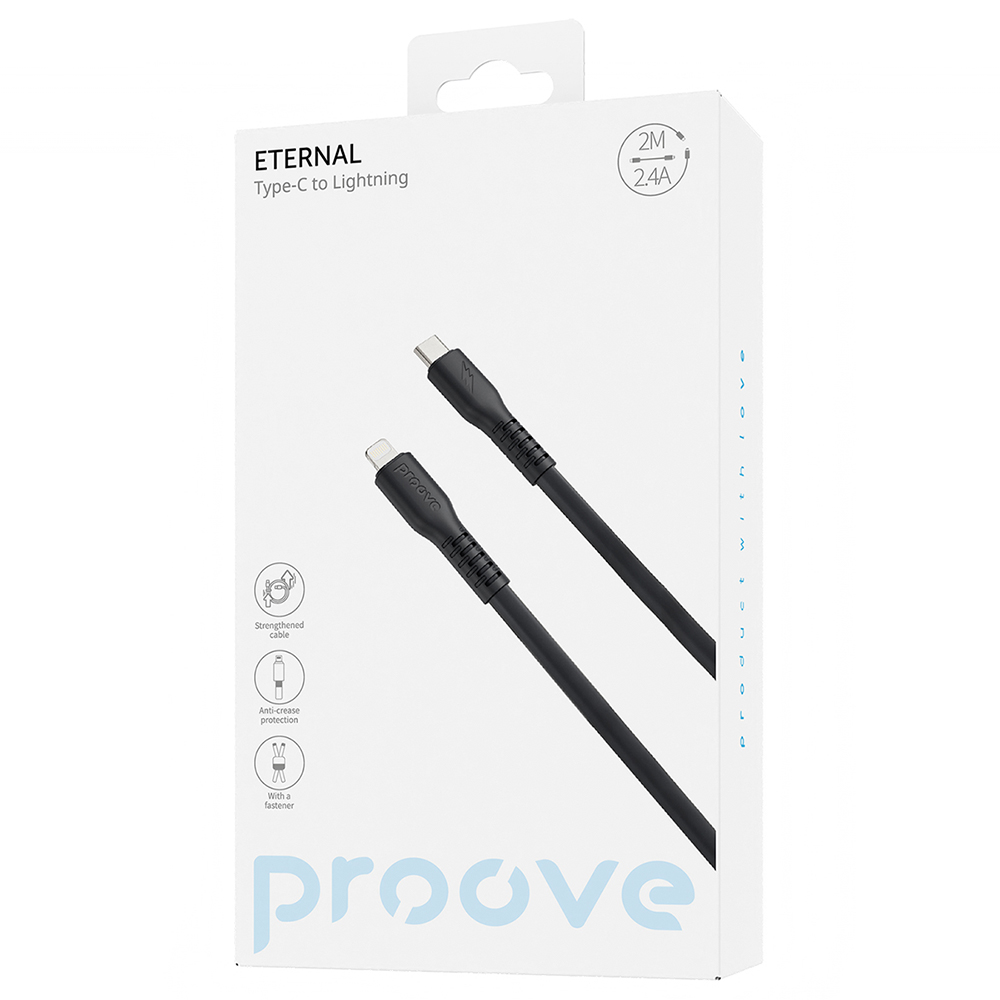 Proove kabel Eternal Type-C do Lightning (2m) czarny / 3