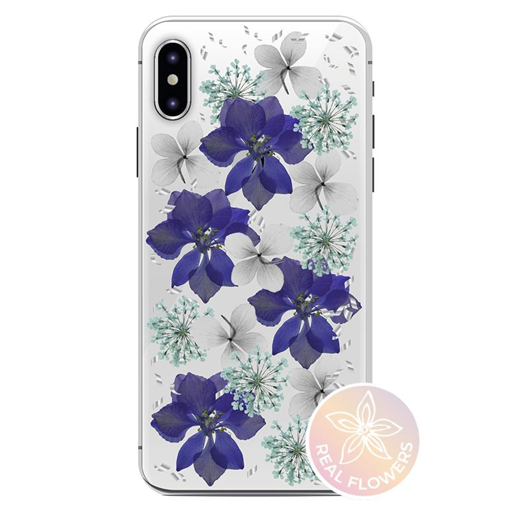 PURO etui Glam Hippie Chic Cover fioletowe patki kwiatw Apple iPhone XR