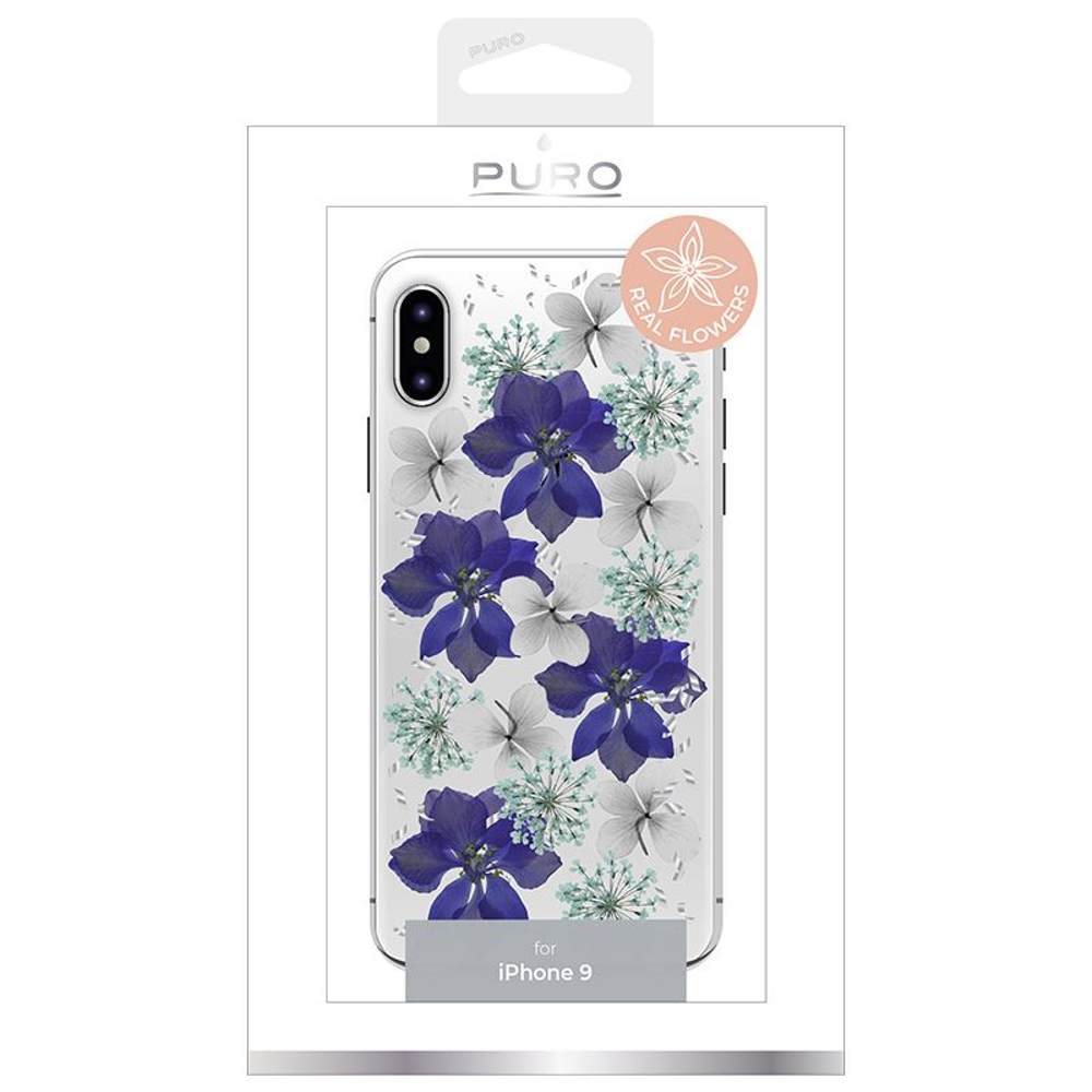 PURO etui Glam Hippie Chic Cover fioletowe patki kwiatw Apple iPhone XR / 2