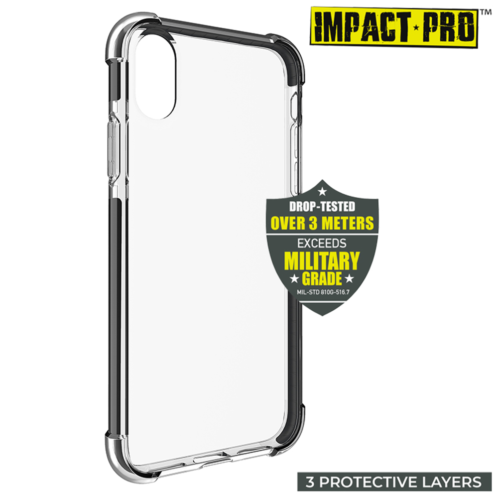 PURO etui Impact Pro Hard Shield czarne Apple iPhone XR