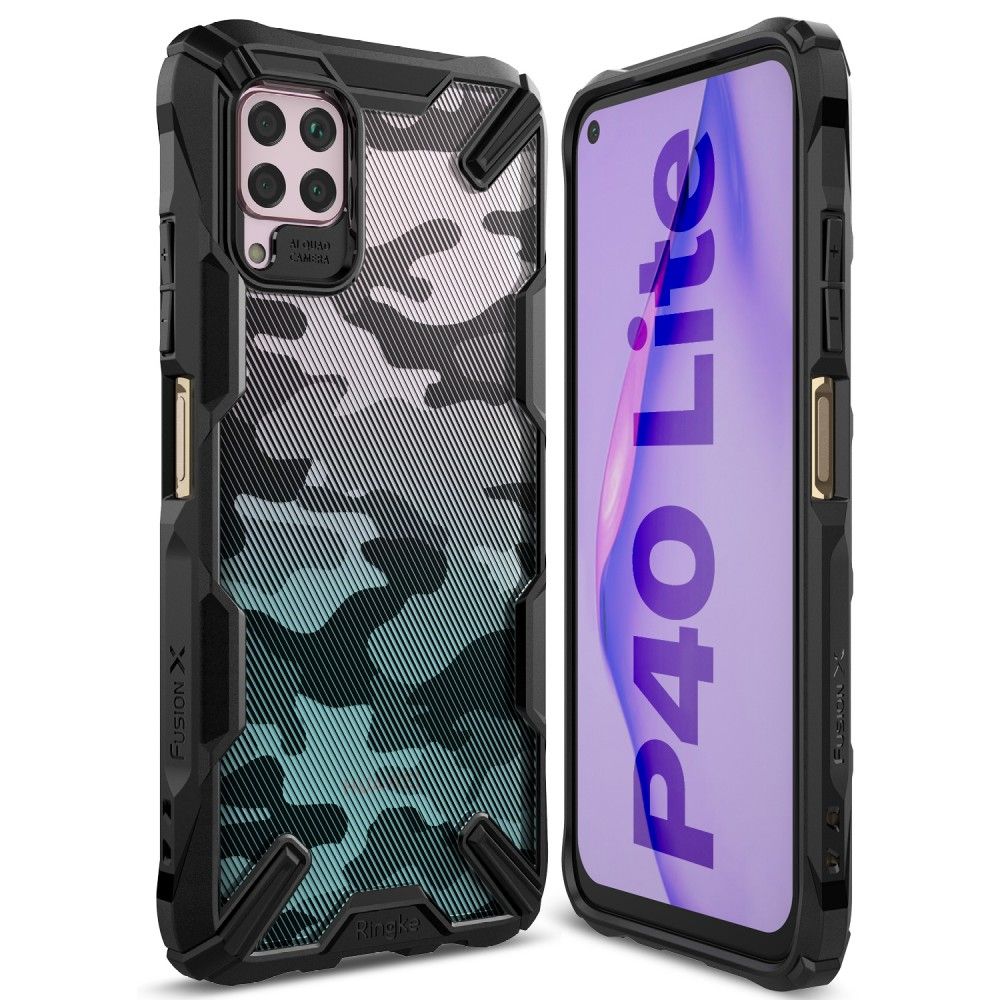 Ringke Fusion X Camo Czarne Huawei P40 Lite