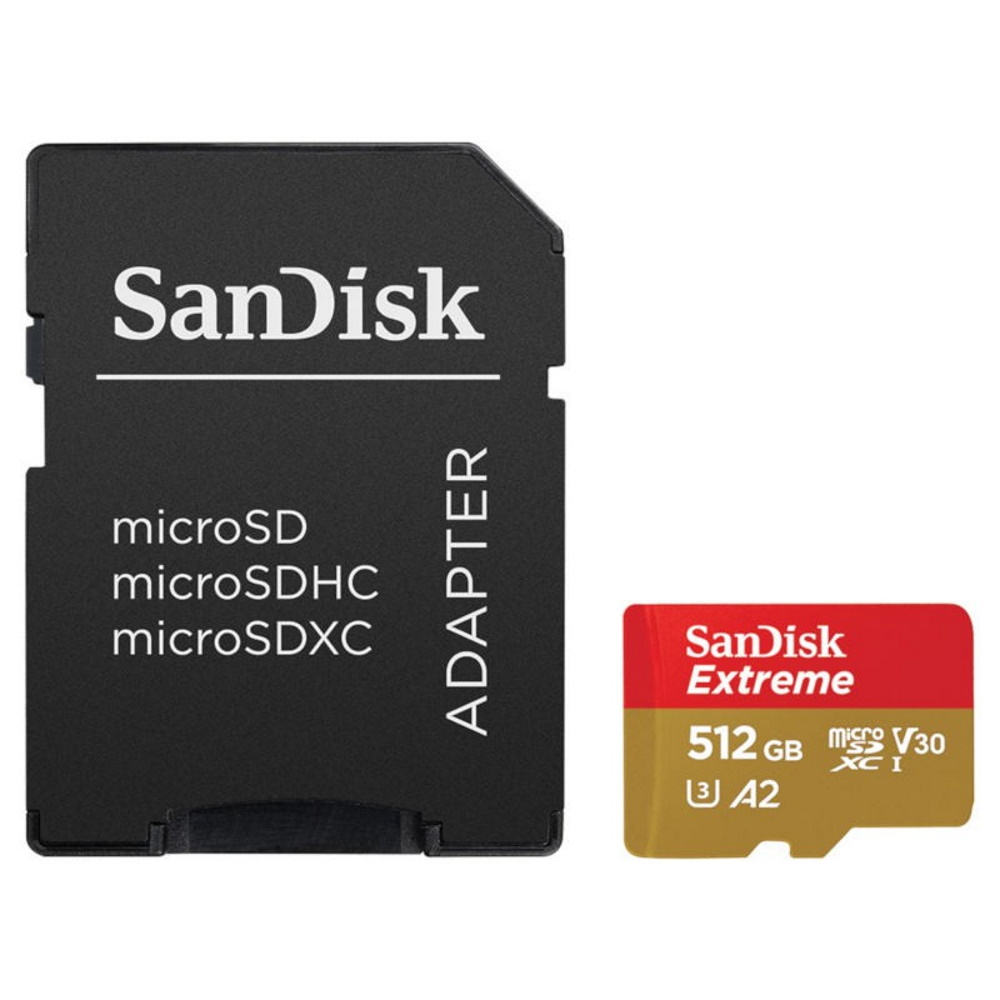 SanDisk karta pamici Extreme microSDXC 512 GB 160/90 MB/s A2 C10 V30 UHS-I U3 Mobile / 2