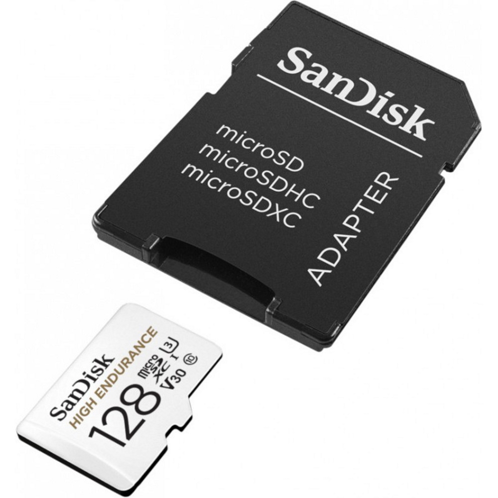 SanDisk karta pamici High Endurance (rejestratory i monitoring) microSDXC 128 GB V30 z adapterem / 2