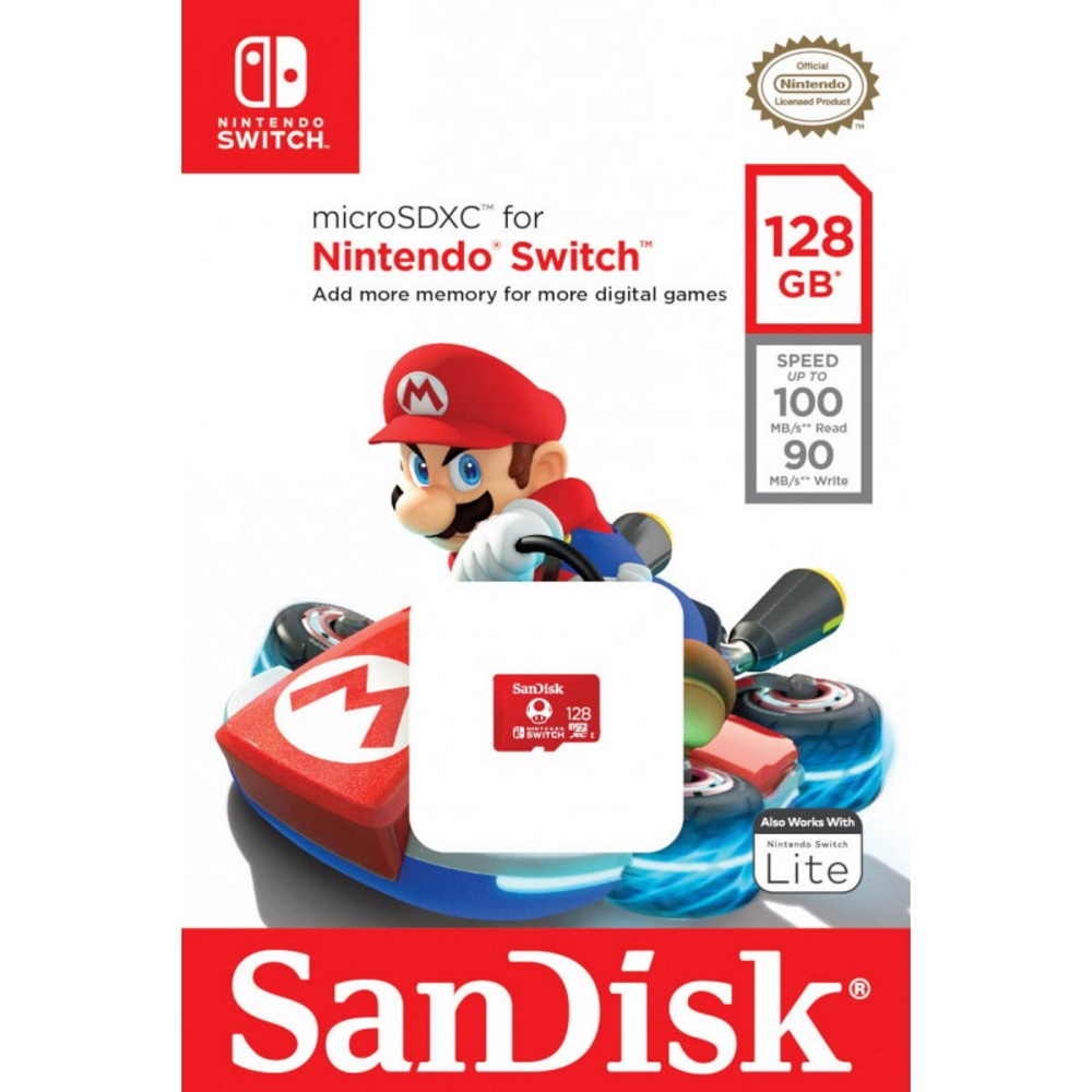 SanDisk karta pamici Nintendo Switch microSDXC 128 GB 100/90 MB/s V30 UHS-I U3 / 2