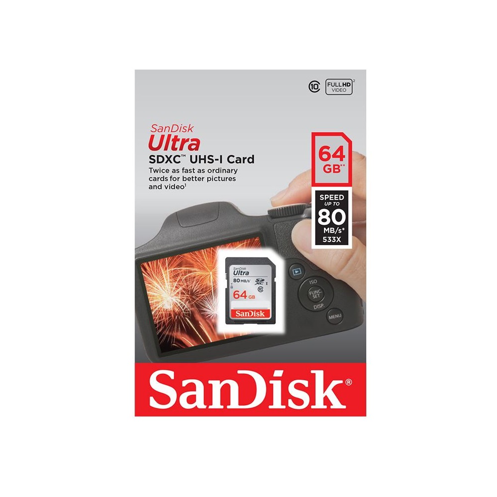 SanDisk karta pamici Ultra SDXC 64 GB (kl. 10 | 80 MB/s | UHS-I) / 2