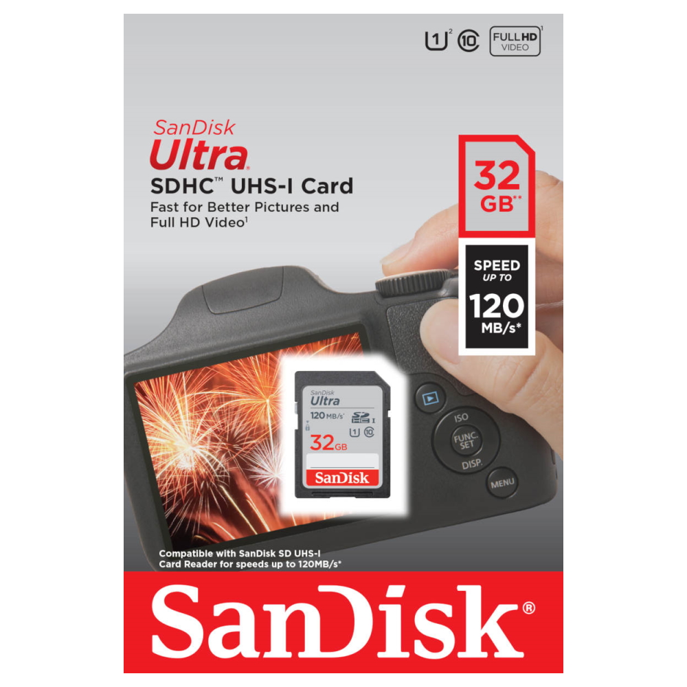 SANDISK ULTRA SDHC 32GB 120MB/s UHS-I Class 10 / 3