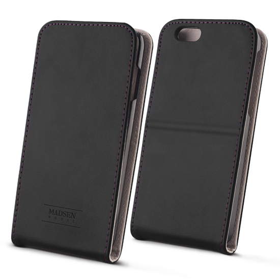 Skrzane etui Flip Case Madsen House czarne Apple iPhone 6 / 3