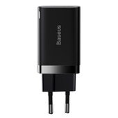 Baseus adowarka sieciowa Super Si PD 30W 1x USB-C 1x USB czarna