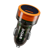 BWOO adowarka samochodowa BO-CC85 38W fast transparent car charger QC 18W + PD 20W