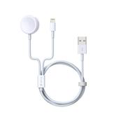 Devia kabel 2w1 V2 Smart USB - Lightning biay z adowark indukcyjn do Apple Watch