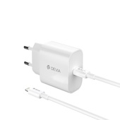 Devia adowarka sieciowa Smart PD GaN 30W 1x USB-C biaa + kabel USB-C - Lightning