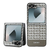 DKNY nakadka brzowa Repeat Pattern Bottom Stripe do Samsung Galaxy Z Flip 6