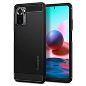 Pokrowiec etui Spigen Rugged Armor czarne do Xiaomi Redmi Note 10