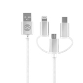 Forever kabel 3w1 USB - Lightning + USB-C + microUSB 1,2 m 3A WHP300 biay