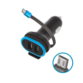 adowarka samochodowa Forever CC-02 2xUSB 3A z kablem microUSB